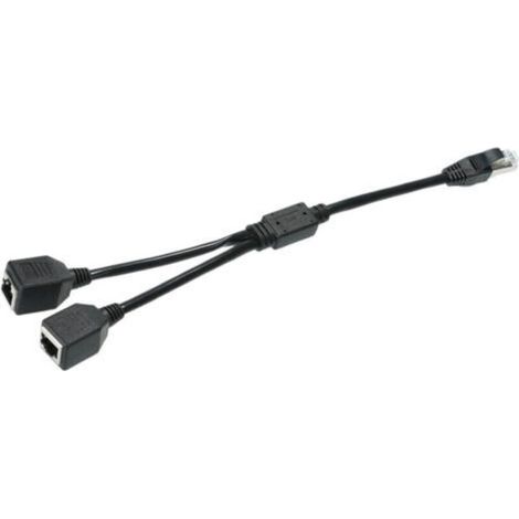 Répartiteur RJ45 mâle à 2 femelles un à deux câble adaptateur réseau Ethernet LAN