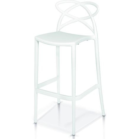 Sgabello di Design in Polipropilene Bianco