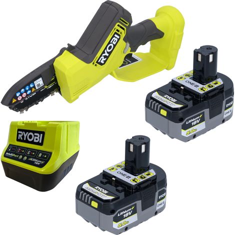 RYOBI RY18PSX10A Akku Astsäge 18 V 10 cm Brushless + 2x Akku 5,0 Ah + Ladegerät