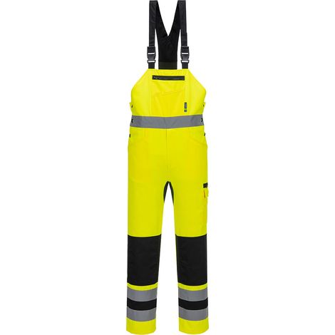 Giacca con bretelle Pw3 ad alta visibilità - Taglia L - Giallo/nero - Portwest