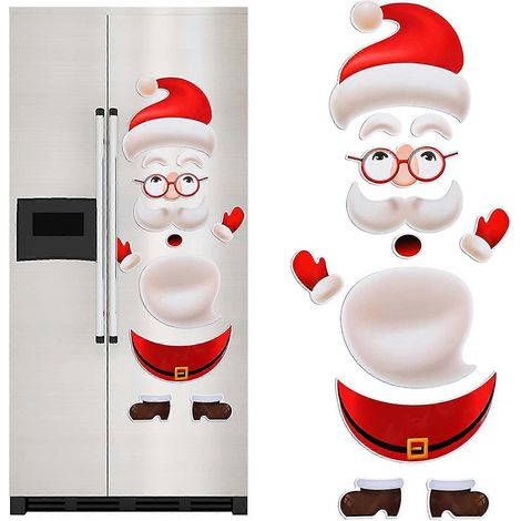 Kühlschrankmagnete mit Weihnachtsmann-Motiv, Weihnachtsdekoration, für Kühlschrank, Metalltür, festliche Weihnachtsdekoration (1/5)