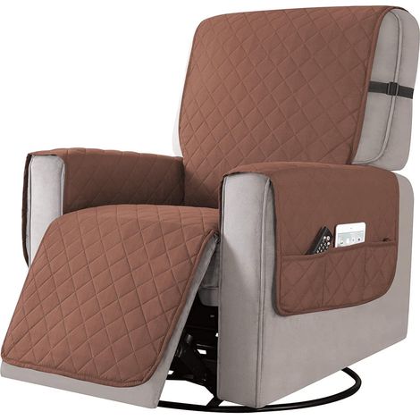 Housses de Fauteuil inclinable, Couverture Protecteur Canapé 1 Place Brun (1/5)