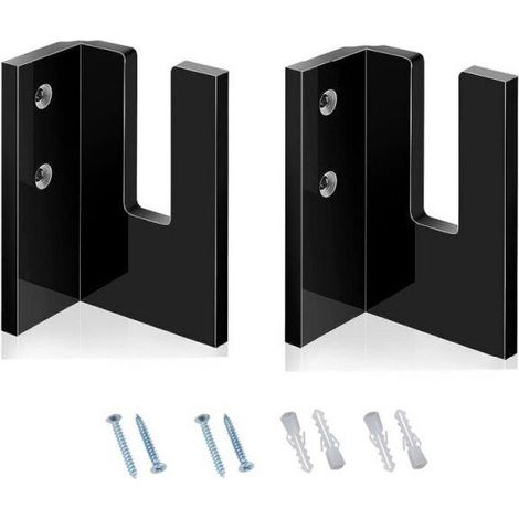 Garage Ski Rack - 2 Acrylic Ski Display Stand - A Must-Have for Sports Enthusiasts, Indoor Ski Storage, Suitable for Bedroom, Home, Store(Black) (1/5)