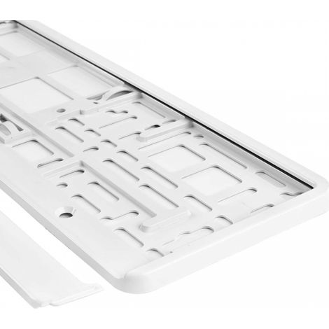 Cadre de plaque d'immatriculation, blanc métallisé amio-71780BI (1/3)