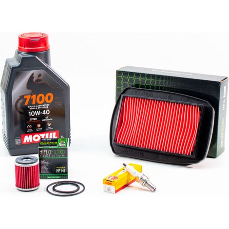 Kit Révision Filtres Bougies pour YAMAHA YZF-R125 de 2008 à 2013 - MOTUL 7100 10W40 1L