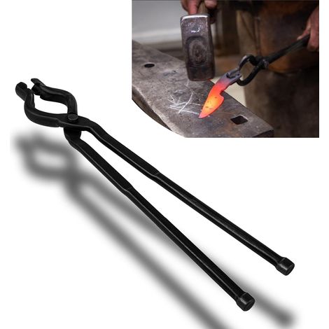 Pince à boulon en V de 17 pouces, pince à mâchoire loup, fabrication de couteaux assemblée, pince à forger, lame et enclume (1/5)