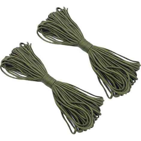 pièces - Paracorde - 30 m - Corde - Paracorde 4 mm - Fermetures, mousqueton, porte-clés, boucle à pression - Set de bricolage pour adultes, Enfants, Filles - Bracelets, cordons, porte-clés - Vert - Po (1/3)