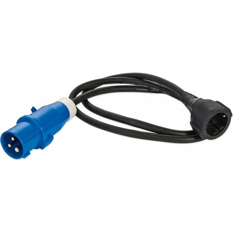Adaptateur fiche mâle CEE17/prolongateur standard Femelle 10/16A - 135 cm