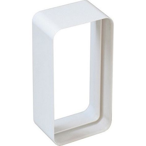 Raccord VMC manchon pour tube ventilation rectangulaire 120 x 60 en PVC blanc – Pour canalisation par aspiration – La Ventilazione