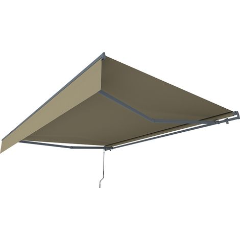 Tenda da sole manuale 2,95 x 2,5 m in alluminio con telo tortora ADRO