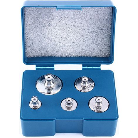 Kit de poids d'étalonnage pour bijoux (5/6/7 pièces) : poids total 105 g, 205 g et 500 g. (1/5)