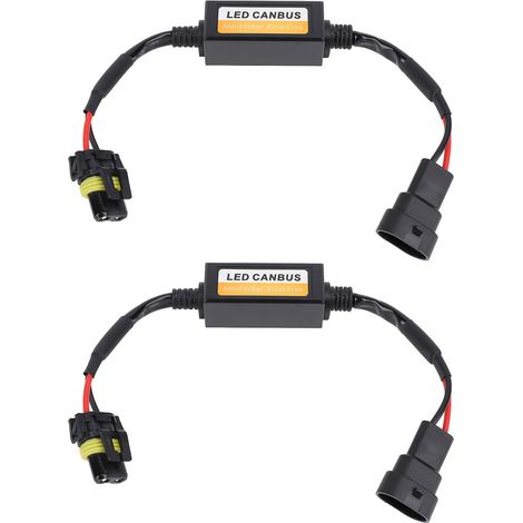 Decoder Canbus per fari a LED per auto, 2 pezzi, funzione anti-sfarfallio, spia di errore, resistenza di guasto per 9005 9006 9012. (1/4)