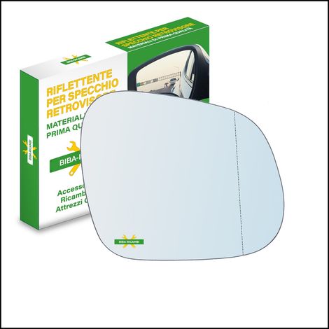 Vetro specchio retrovisore cromato asferico lato dx-passeggero per seat altea xl