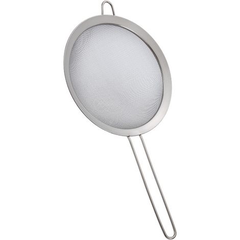 Tamis à mailles fines, tamis en acier inoxydable de haute qualité, avec cadre renforcé et poignée robuste, idéal pour tamiser, filtrer, égoutter et rincer les légumes, les pâtes et le thé (22 cm)