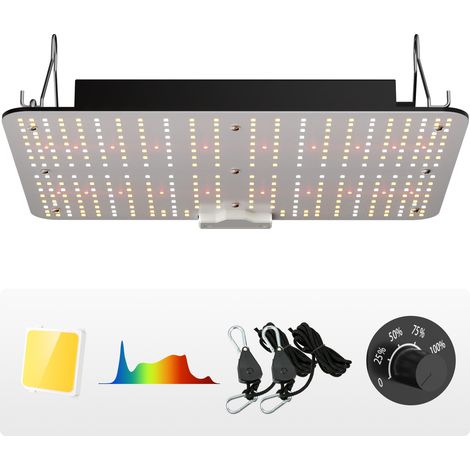 VEVOR Planta de Crecimiento de Lámpara LED 150 W Quantum Panel de Espectro Completo de Alto Rendimiento a Prueba de Agua IP65 PPFD Samsung 281B Diodos para Interior Crecer Carpas Verduras Plantas Flor