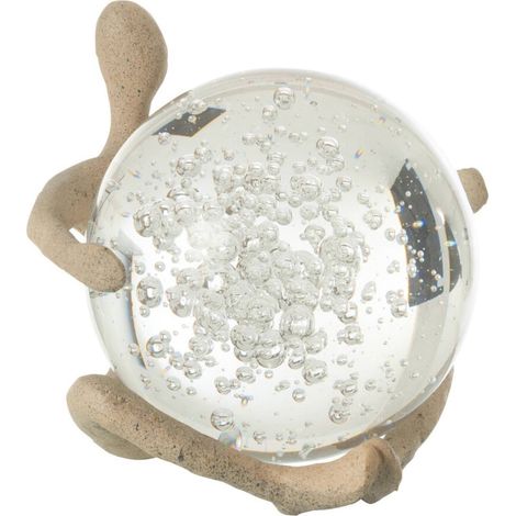 Figurine boule décorative beige - beige naturel et transparent (1/5)