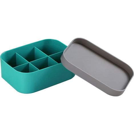 Boîte de Rangement Cosmétiques - Modèle Détachable Design Color Block Plastique Premium Grande Capacité pour Bijoux et Maquillage (1/5)