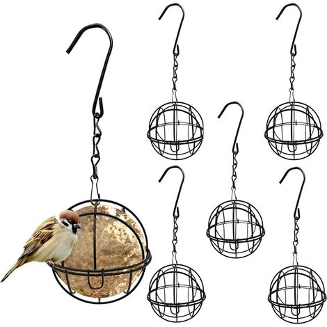 Fat Ball Holder Bird Feeding Station Hanging Fat Ball Holder Corn Ball Holder Wild Bird Food Dispenser (1/5)