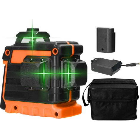 Mininivel multifunción con 12 líneas, iluminación verde y autonivelación de 3°, recargable por USB con batería de litio. Disponible en 3 colores. (1/5)