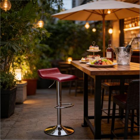 Chaise de bar pivotante, tabouret de petit-déjeuner, siège de table, chaise de salle à manger (un seul tabouret inclus) (1/5)