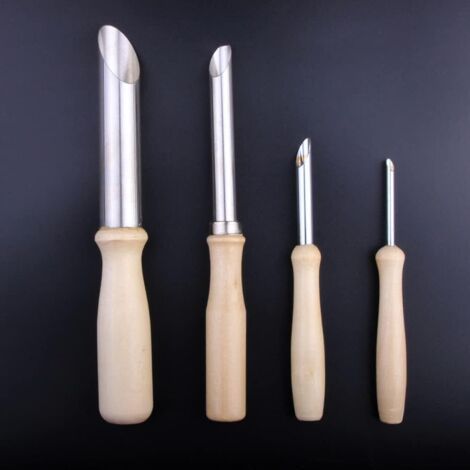 Pottery tool set, 4-piece set with round hole stamps for ceramics, clay ball stamps, ceramic tools for modeling and shaping pottery--DTEKGAZ
