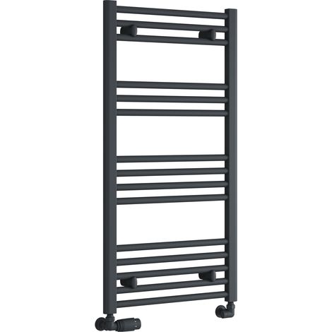 Reina Capo Straight Heated Towel Rail 1000mm H x 600mm W - Anthracite (1/4)