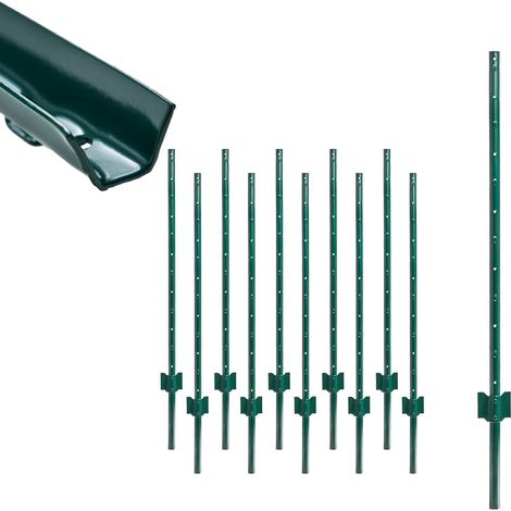 TRUTZHOLM 10x U-Profil Zaunpfosten 122 cm Stahl pulverbeschichtet (1/5)