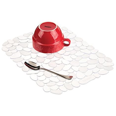 iDesign 60660EU Tappetino Lavandino, Grande, Vinile, Trasparente, 5x5x5 cm (1/4)