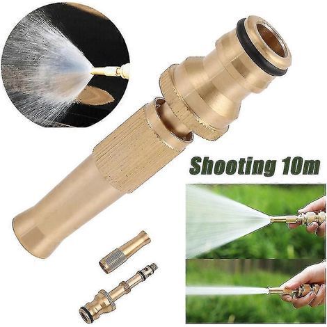 High Pressure Water Spray Gun Quick Connector Metal Brass Nozzle Garden Hose Pipe Lawn Car 2025 (1/5)