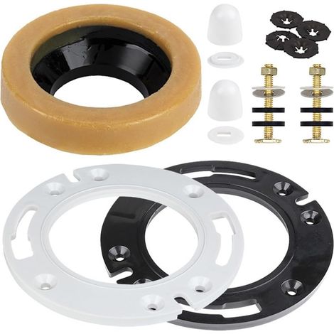 Kit d'installation WC avec cire pour bague et vis de fixation (1/5)