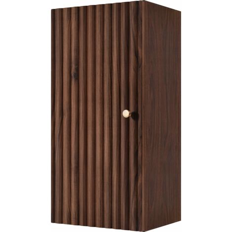 Demi colonne suspendue de salle de bain BELLO noyer foncé 35 × 68 cm (1/5)