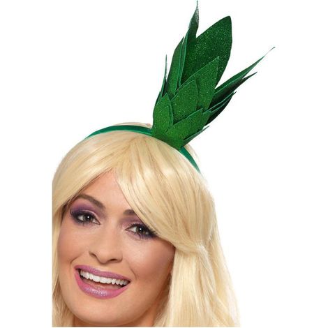 Pineapple Stalk Glitter Headband - Green - 48878