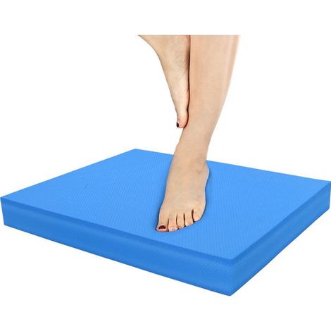 Coussin d'équilibre Yoga bleu - Tapis de fitness rembourré pour exercices abdominaux et entraînement
