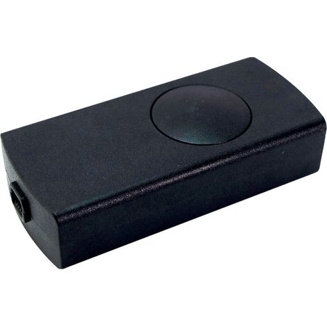 Interrupteur variateur poussoir à main noir, 100W, 240V- Tibelec (1/3)