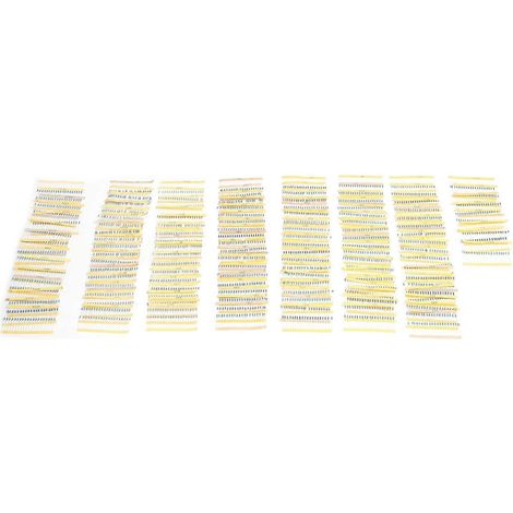 2600-teiliges Metallfilmwiderstands-Set, 130 Werte, 1 Ω – 3 MΩ, 1/4 W, sortiertes Set elektronischer Bauteile