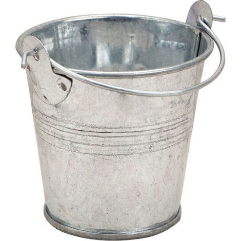 Small Metal Bucket with Handle, 4cm High x 5cm Wide, for Holding Ashes, Pellets, or Compost (1/4)