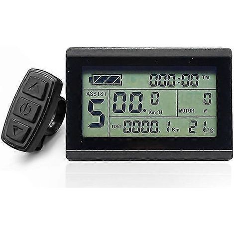 Wasserdichter LCD-Bildschirm für E-Bikes mit Smart-Controller, kompatibel mit 24 V, 36 V und 48 V, robustes und präzises E-Bike-Display (1/5)