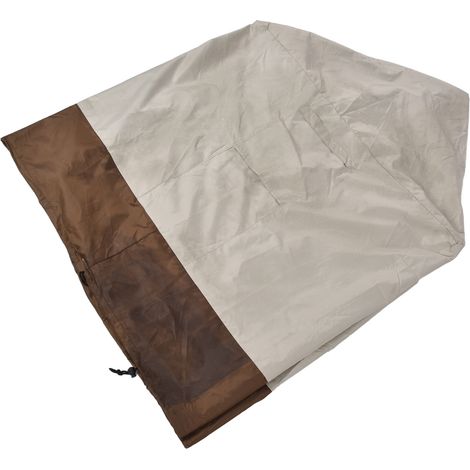 Quadratische, wetterfeste Klimaanlagenabdeckungen, wasserdicht, für Außengeräte, 34 x 34 x 20 Zoll (Beige Coffee 420 D Square) (1/5)