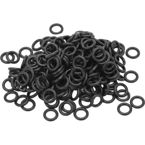 200 Stück schwarze, abriebfeste Gummi-O-Ringe, universell einsetzbar für Angeln und Sanitärinstallationen (1/5)