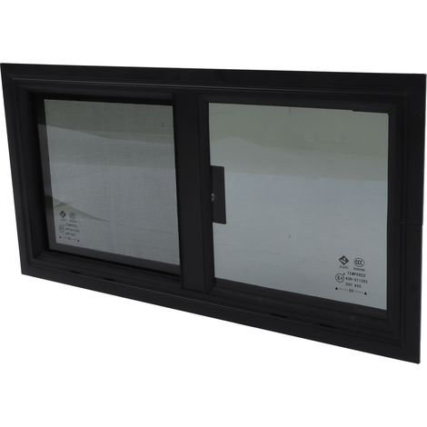 Fenêtre coulissante horizontale ou verticale pour camping-car avec moustiquaire intégrée pour fenêtre de 550 x 260 mm. (1/5)