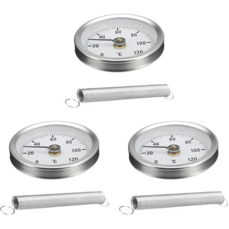 ZOLGINAH 3pcs 63mm Thermomètre De Tuyau à Jauge De Température Avec Ressort