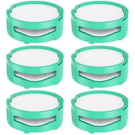 Lot de 6 filtres anti-odeurs de rechange pour aspirateurs Shark IZ400UKT, IZ400UK, IZ420UKT, NZ860UKT, NZ860UK, AZ913UK, AZ913UKT, HZ3000UKT, pour une maison fraîche, turquoise (1/4)