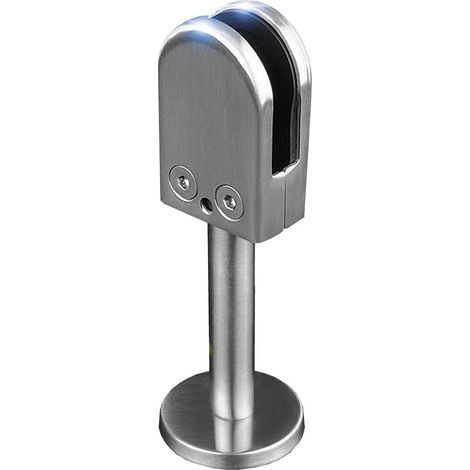 Support de montage en U pour panneau de verre sans cadre en acier inoxydable 304, tige de support en verre (tige de 60 mm), extra large, peut serrer du verre de 15 à 20 mm (1/5)