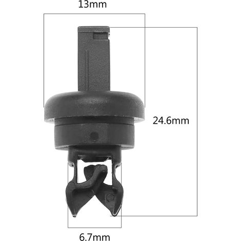 4 pezzi clip per ripiano posteriore, clip per auto, clip di fissaggio, rivetto in plastica, per ripiano posteriore Renault Megane 3, Renault Clio, Nissan Qashqai 2007-2019 (1/3)