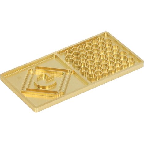 Tampon de Cuivre pour Cubes de Whisky et Cocktails - Ice Cube Stamp avec Impression Artistique en Cuivre, Accessoire pour Bar et Grands Cubes Transparents (1/5)