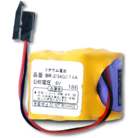 Panasonic 6V 2400mAh apparecchiature Fanuc connettore nero Cnc - BR-2/3AGCT4A