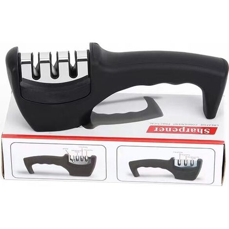 3-level manual knife sharpener for polishing, sharpening and repairing kitchen knives, kitchen knife accessories