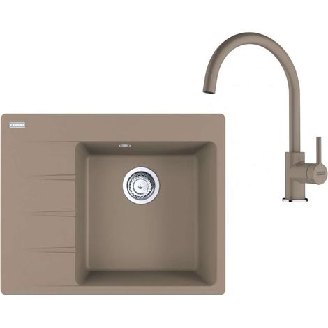 Franke Sets - Küchenset G269KA, Fragranitspüle CNG 611-62 TL/7 und Armatur FC 6018.424, Kaschmir 114.0700.665