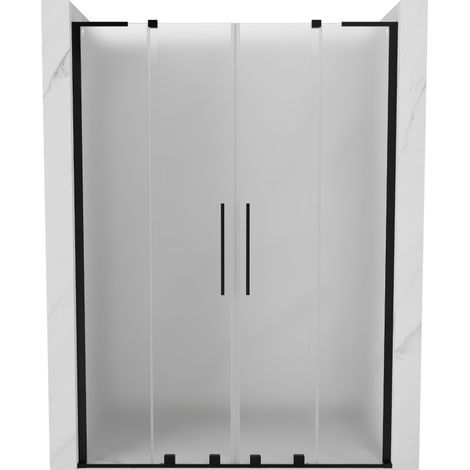 Mexen Velar L Duo porte de douche coulissante 150 cm, dépoli, noir - 871-150-003-32-70 (1/5)