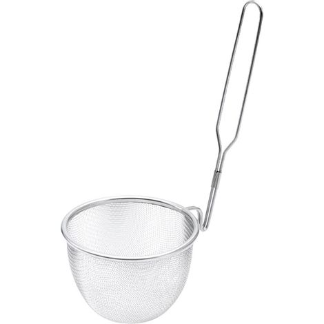 Nudelsieb aus Edelstahl, ergonomisches Design, rutschfester Griff, geeignet zum Abspülen von Nudeln und Fleischbällchen (1/5)
